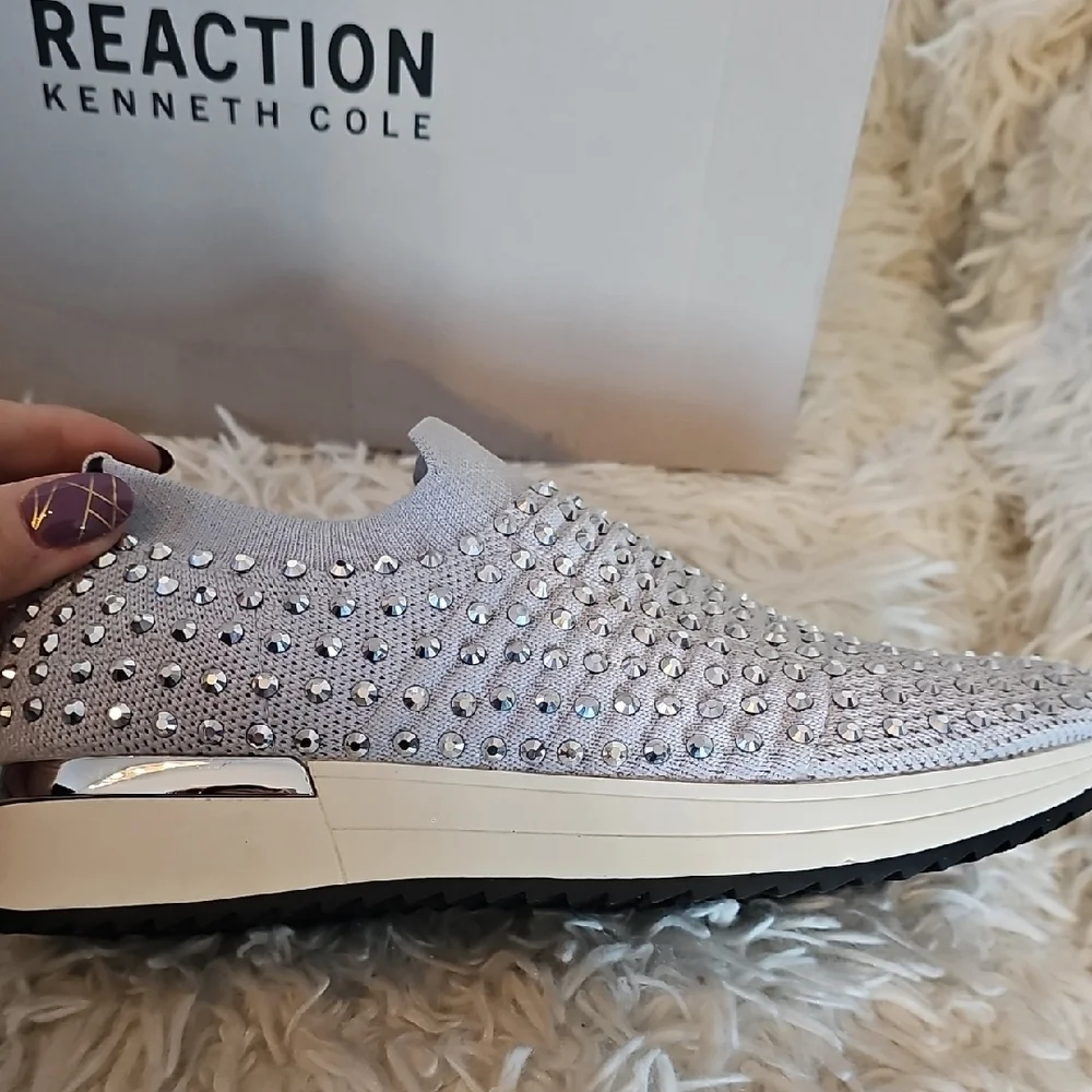 Kenneth Cole Reaction Women's Studded Gray Sneakers